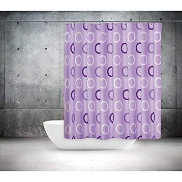 Zethome Tropik 5033 2X120x200 cm Lila Banyo Duş Perdesi