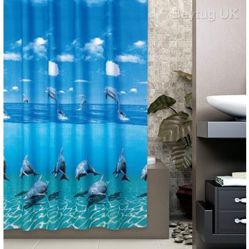 Zethome Tropik 8852 2x120x200 cm Banyo Perdesi