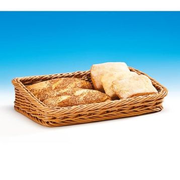 Zicco 30x45x9x5 cm Plastik Eğimli Dikdörtgen Açıkbüfe Ekmek Sepeti
