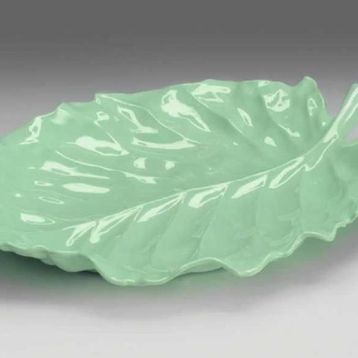 Zicco K-2800 43x34 cm Yeşil Yaprak Model Melamin Teşhir Tabağı
