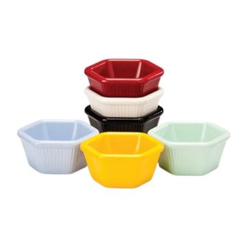 Zicco K-4006 7x3 cm Beyaz 6'lı Altıgen Mini Sosluk Reçellik