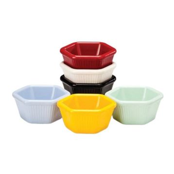 Zicco K-4006 7x3 cm Mavi 6'lı Altıgen Mini Sosluk Reçellik