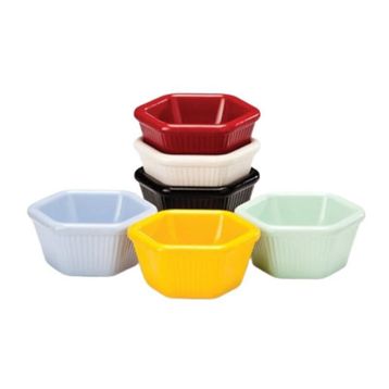 Zicco K-4006 7x3 cm Mavi 6'lı Altıgen Mini Sosluk Reçellik