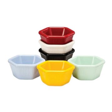 Zicco K-4006 7x3 cm Mavi 6'lı Altıgen Mini Sosluk Reçellik