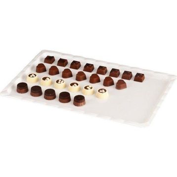 Zicco Kod: ZCP229 28x43 cm Şeffaf Polycarbonat Çikolata Teşhir Tepsi
