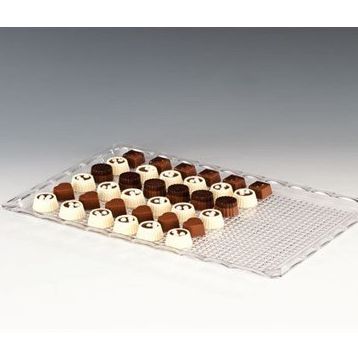 Zicco Kod: ZCP229 28x43 cm Şeffaf Polycarbonat Çikolata Teşhir Tepsi