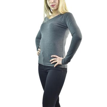 Zidan Life Zidan K-101 V Yaka Kadın Turkuaz Uzun Kol Sweatshirt