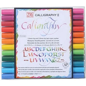 Zig 3100 Calligraphy II 12'li Çift Tarafı Kaligrafi Kalemi