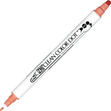 Zig 5744308 Clean Color Dot 0,5 mm Çift Uçlu TC-6100 207 Island Coral Keçeli Kalem