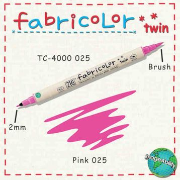 Zig Fabricolor Twin Brush Pink Kumaş Boyama Kalemi