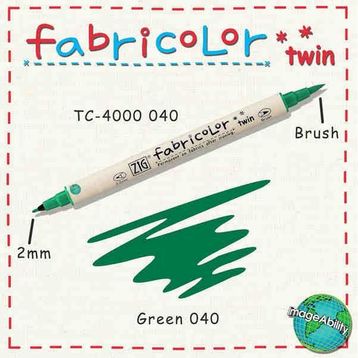 Zig Fabricolor Yeşil Kumaş Boyama Kalemi