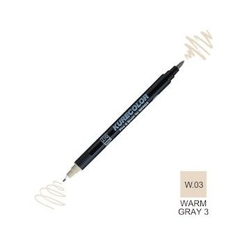 Zig Kurecolor CNKC-2200 Warm Gray 2 W.03 Fine Brush For Manga Çift Taraflı Marker Kalem