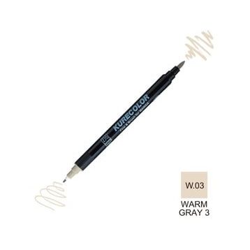 Zig Kurecolor CNKC-2200 Warm Gray 2 W.03 Fine Brush For Manga Çift Taraflı Marker Kalem