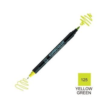 Zig Kurecolor Mangaka Fine & Brush CNKC-2200 125 Yellow Green Çift Taraflı Markör Kalem
