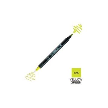 Zig Kurecolor Mangaka Fine & Brush CNKC-2200 125 Yellow Green Çift Taraflı Markör Kalem