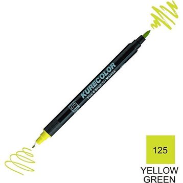 Zig Kurecolor Mangaka Fine & Brush CNKC-2200 125 Yellow Green Çift Taraflı Markör Kalem