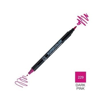 Zig Kurecolor Mangaka Fine & Brush CNKC-2200 229 Dark Pink Çift Taraflı Markör Kalem