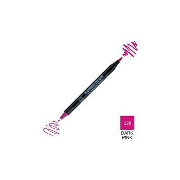 Zig Kurecolor Mangaka Fine & Brush CNKC-2200 229 Dark Pink Çift Taraflı Markör Kalem