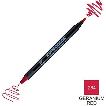 Zig Kurecolor Mangaka Fine & Brush CNKC-2200 264 Geranium Red Çift Taraflı Markör Kalem