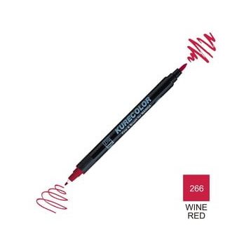 Zig Kurecolor Mangaka Fine & Brush CNKC-2200 266 Wine Red Çift Taraflı Markör Kalem