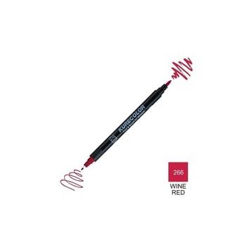 Zig Kurecolor Mangaka Fine & Brush CNKC-2200 266 Wine Red Çift Taraflı Markör Kalem