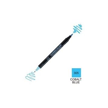 Zig Kurecolor Mangaka Fine & Brush CNKC-2200 305 Cobalt Blue Çift Taraflı Markör Kalem
