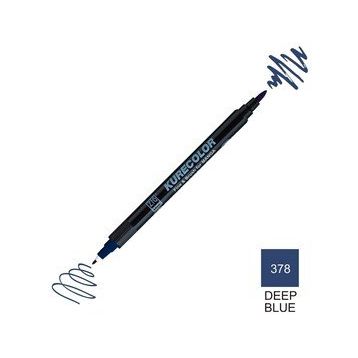 Zig Kurecolor Mangaka Fine & Brush CNKC-2200 378 Deep Blue Çift Taraflı Markör Kalem