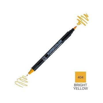 Zig Kurecolor Mangaka Fine & Brush CNKC-2200 404 Bright Yellow Çift Taraflı Markör Kalem