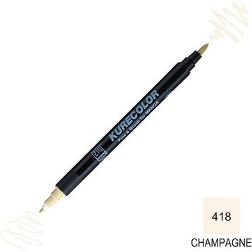 Zig Kurecolor Mangaka Fine & Brush CNKC-2200 418 Champagne Çift Taraflı Markör Kalem