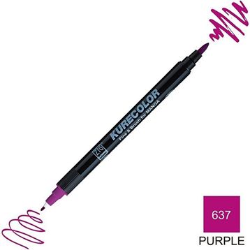 Zig Kurecolor Mangaka Fine & Brush CNKC-2200 637 Purple Çift Taraflı Markör Kalem