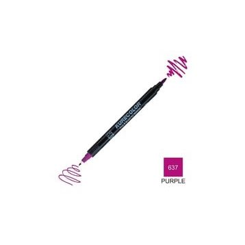 Zig Kurecolor Mangaka Fine & Brush CNKC-2200 637 Purple Çift Taraflı Markör Kalem