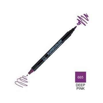Zig Kurecolor Mangaka Fine & Brush CNKC-2200 665 Deep Pink Çift Taraflı Markör Kalem
