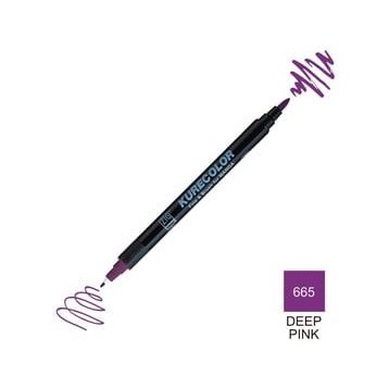 Zig Kurecolor Mangaka Fine & Brush CNKC-2200 665 Deep Pink Çift Taraflı Markör Kalem