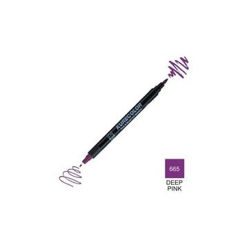 Zig Kurecolor Mangaka Fine & Brush CNKC-2200 665 Deep Pink Çift Taraflı Markör Kalem