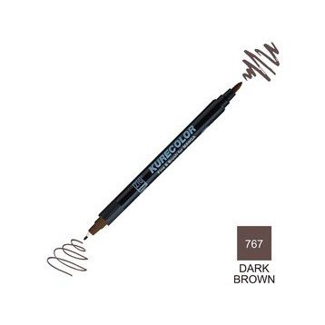 Zig Kurecolor Mangaka Fine & Brush CNKC-2200 767 Dark Brown Çift Taraflı Markör Kalem