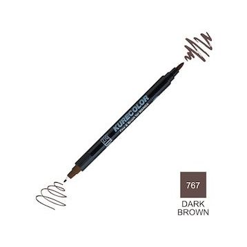Zig Kurecolor Mangaka Fine & Brush CNKC-2200 767 Dark Brown Çift Taraflı Markör Kalem