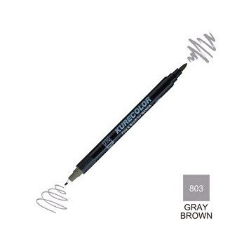 Zig Kurecolor Mangaka Fine & Brush CNKC-2200 803 Gray Brown Çift Taraflı Markör Kalem