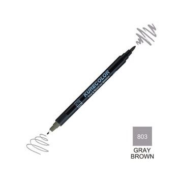 Zig Kurecolor Mangaka Fine & Brush CNKC-2200 803 Gray Brown Çift Taraflı Markör Kalem