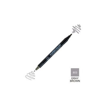 Zig Kurecolor Mangaka Fine & Brush CNKC-2200 803 Gray Brown Çift Taraflı Markör Kalem