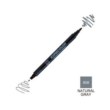 Zig Kurecolor Mangaka Fine & Brush CNKC-2200 808 Natural Gray Çift Taraflı Markör Kalem