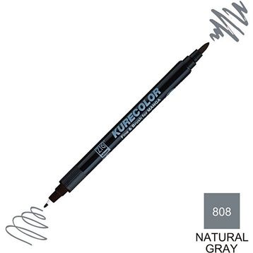 Zig Kurecolor Mangaka Fine & Brush CNKC-2200 808 Natural Gray Çift Taraflı Markör Kalem