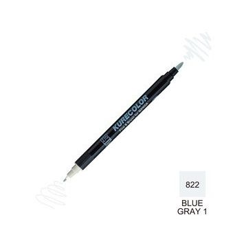 Zig Kurecolor Mangaka Fine & Brush CNKC-2200 822 Blue Gray 1 Çift Taraflı Markör Kalem