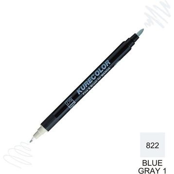 Zig Kurecolor Mangaka Fine & Brush CNKC-2200 822 Blue Gray 1 Çift Taraflı Markör Kalem