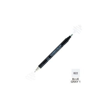 Zig Kurecolor Mangaka Fine & Brush CNKC-2200 822 Blue Gray 1 Çift Taraflı Markör Kalem
