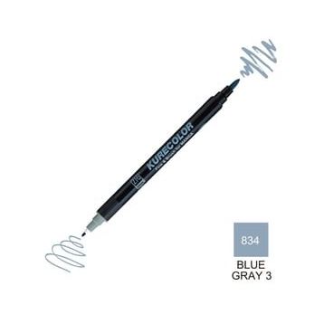 Zig Kurecolor Mangaka Fine & Brush CNKC-2200 834 Blue Gray 3 Çift Taraflı Markör Kalem