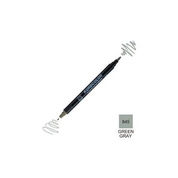 Zig Kurecolor Mangaka Fine & Brush CNKC-2200 845 Green Gray Çift Taraflı Markör Kalem