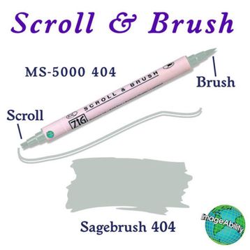 Zig Scroll Brush 404 Sagebrush Kaligrafi Kalemi