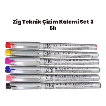 Zig Set 3 6'lı 0,1 mm Teknik Çizim Kalem