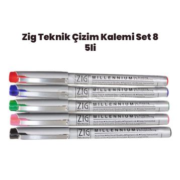 Zig Set 8 6'lı 0,1 mm Teknik Çizim Kalem