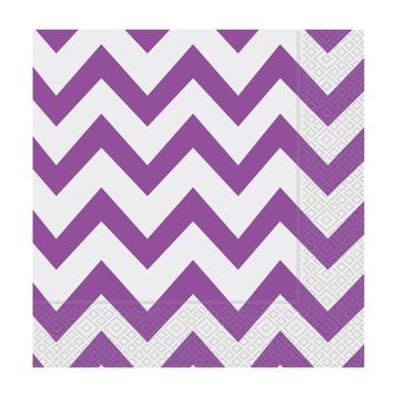 Zigzag Lila Kağıt Peçete